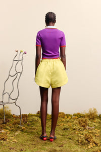 ALÉMAIS | JOSEFINA KNIT POLO VIOLET