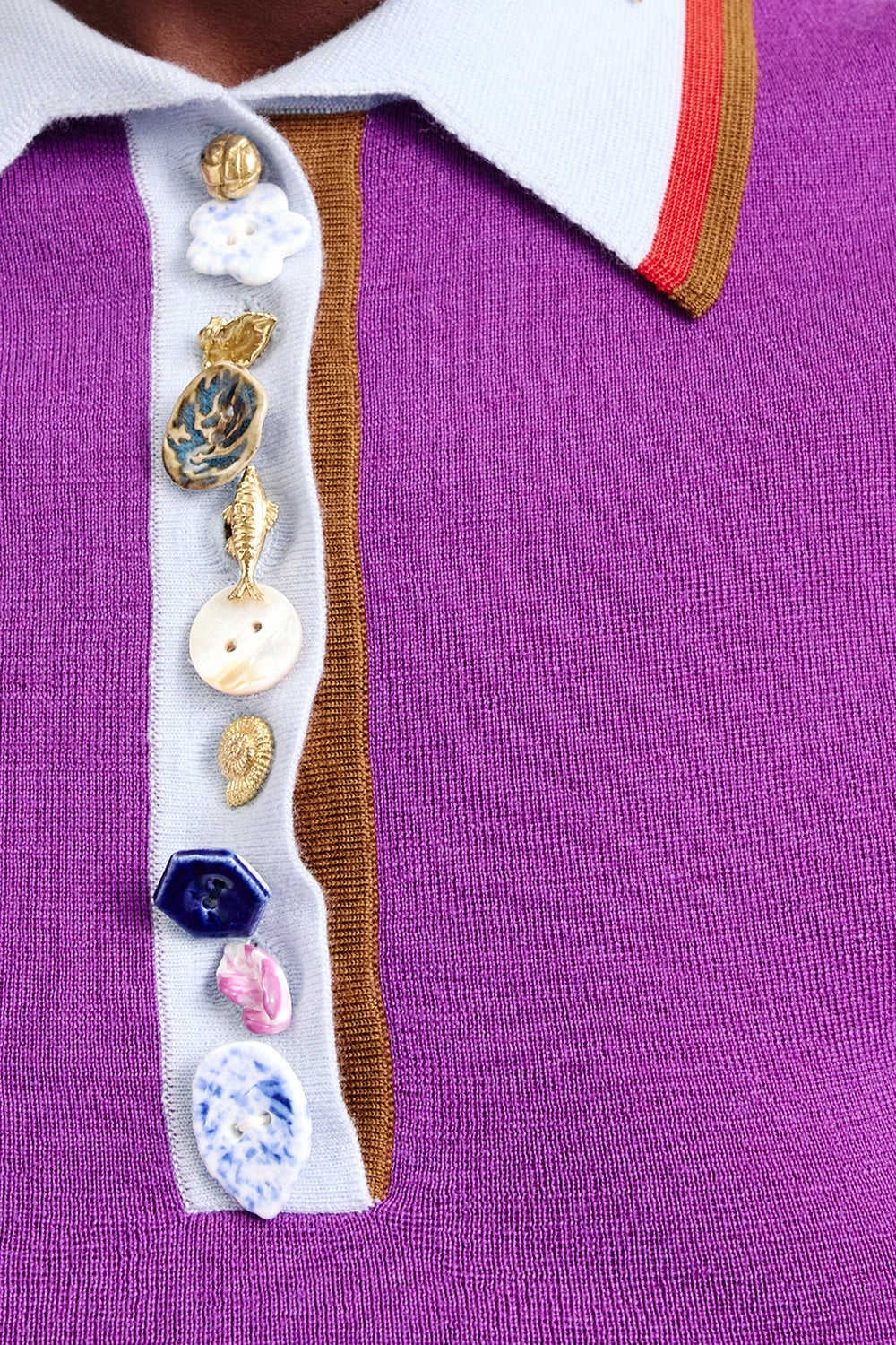 ALÉMAIS | JOSEFINA KNIT POLO VIOLET