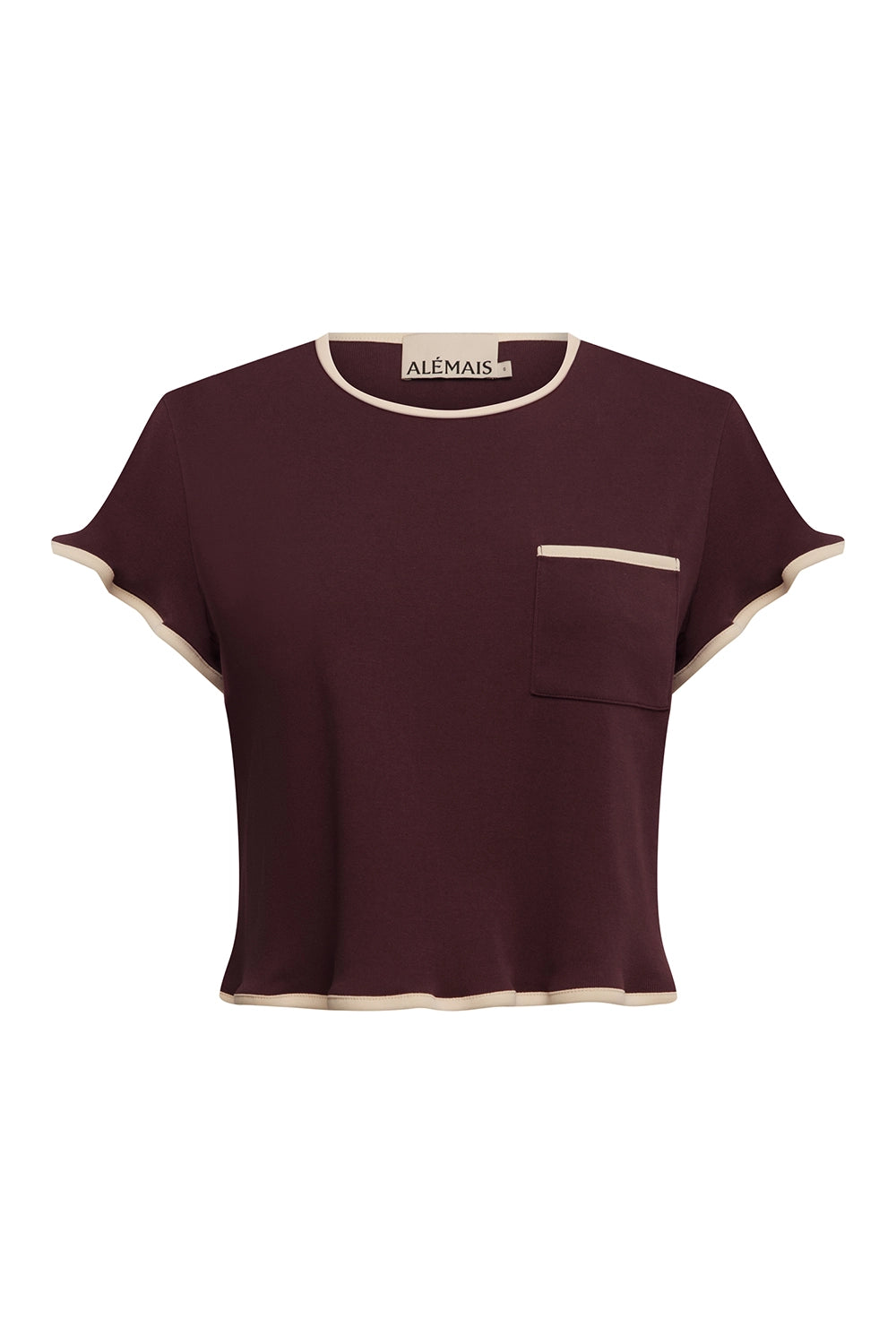 ALÉMAIS | BONETTA CROPPED TEE BURGUNDY
