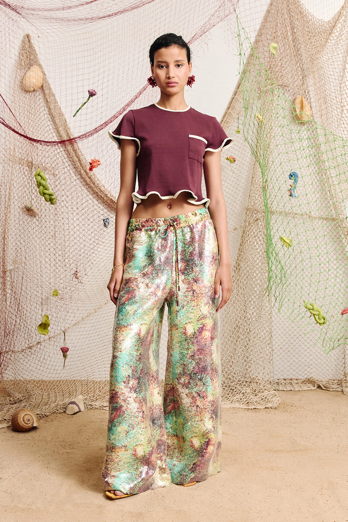 ALÉMAIS | BONETTA CROPPED TEE BURGUNDY