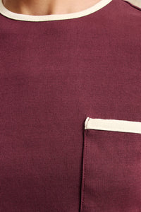 ALÉMAIS | BONETTA CROPPED TEE BURGUNDY