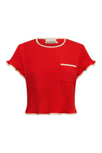 ALÉMAIS | BONETTA CROPPED TEE RED