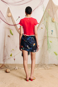 ALÉMAIS | BONETTA CROPPED TEE RED