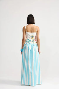 Aston Studio | Cordelia Dress - Caribbean Bouquet Stripe