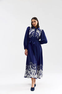 Aston Studio | Long-Sleeve Marley Dress - Royal Lace