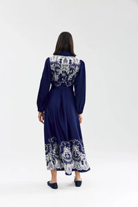 Aston Studio | Long-Sleeve Marley Dress - Royal Lace