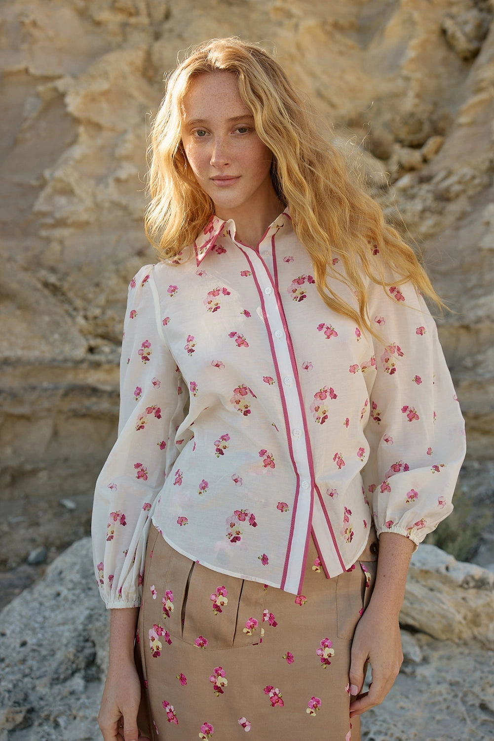 Aston Studio | Vivian Blouse - Antique Phalae