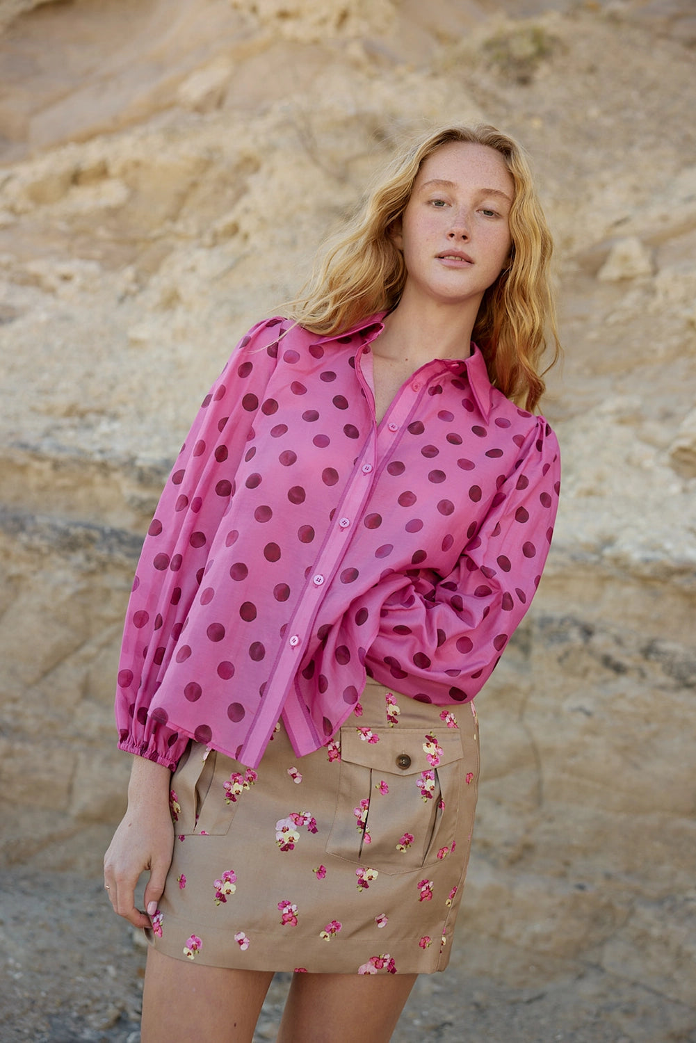 Aston Studio | Vivian Blouse - Orchid Dot