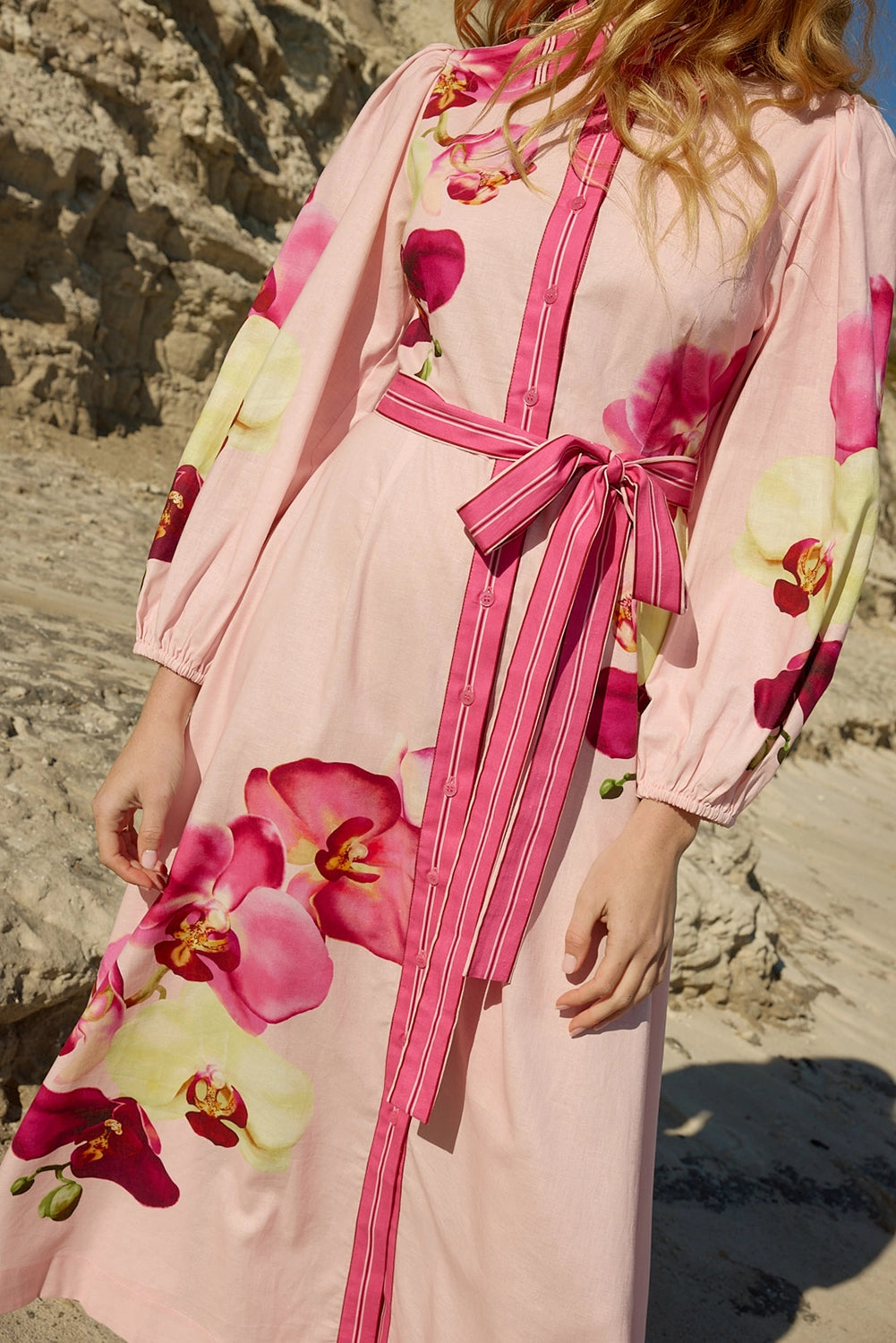 Aston Studio | Lucille Dress - Icing Phalae