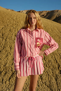 Aston Studio | Buddy Shirt - Orchid Stripe