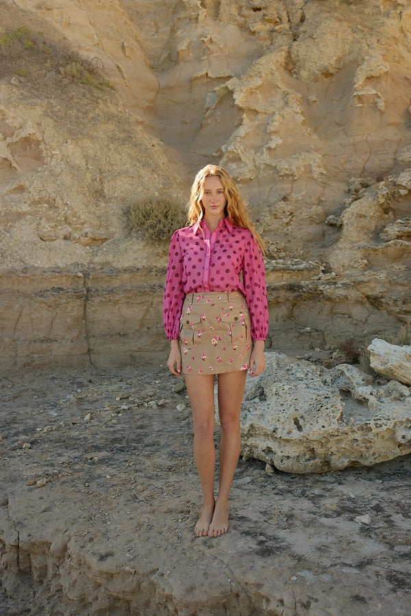 Aston Studio | Katie Skirt - Mocha Phalae