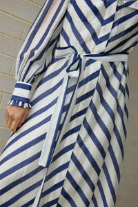 Aston Studio | Yasmine Dress - Royal Stripe