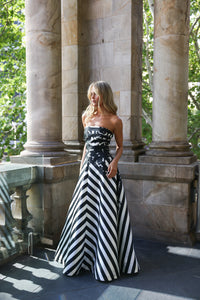 Aston Studio | Audrey Gown - Nero Antique Stripe
