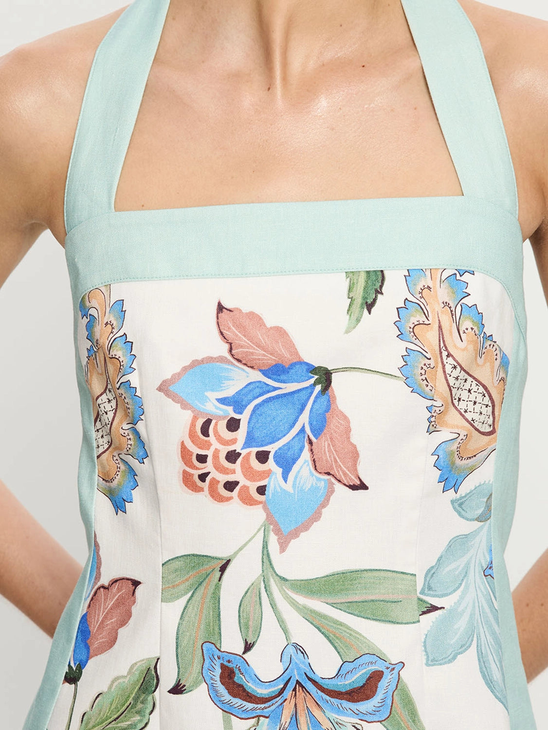 KIVARI | Azure Halter Mini Dress