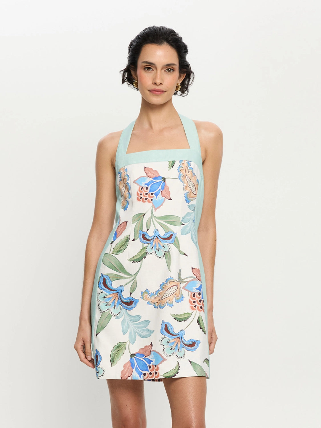 KIVARI | Azure Halter Mini Dress