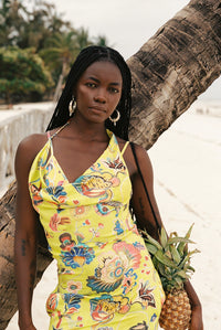 Kinga Csilla | Bacio di Mare Halter Midi Dress