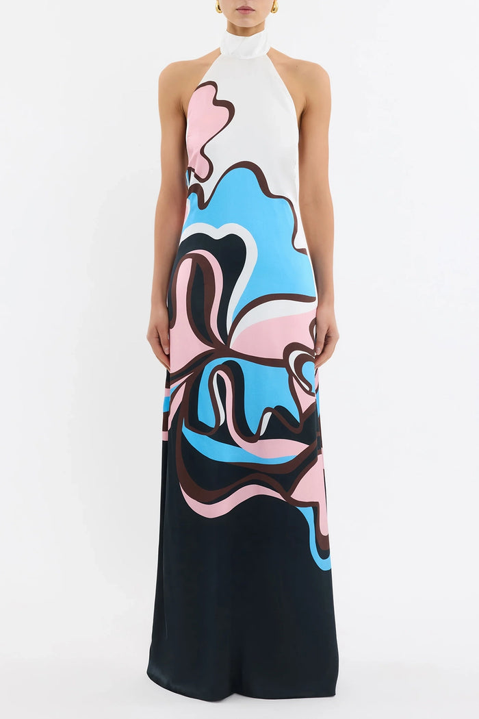 REBECCA VALLANCE | BARBADOS BREEZE HALTER MAXI - PRINT