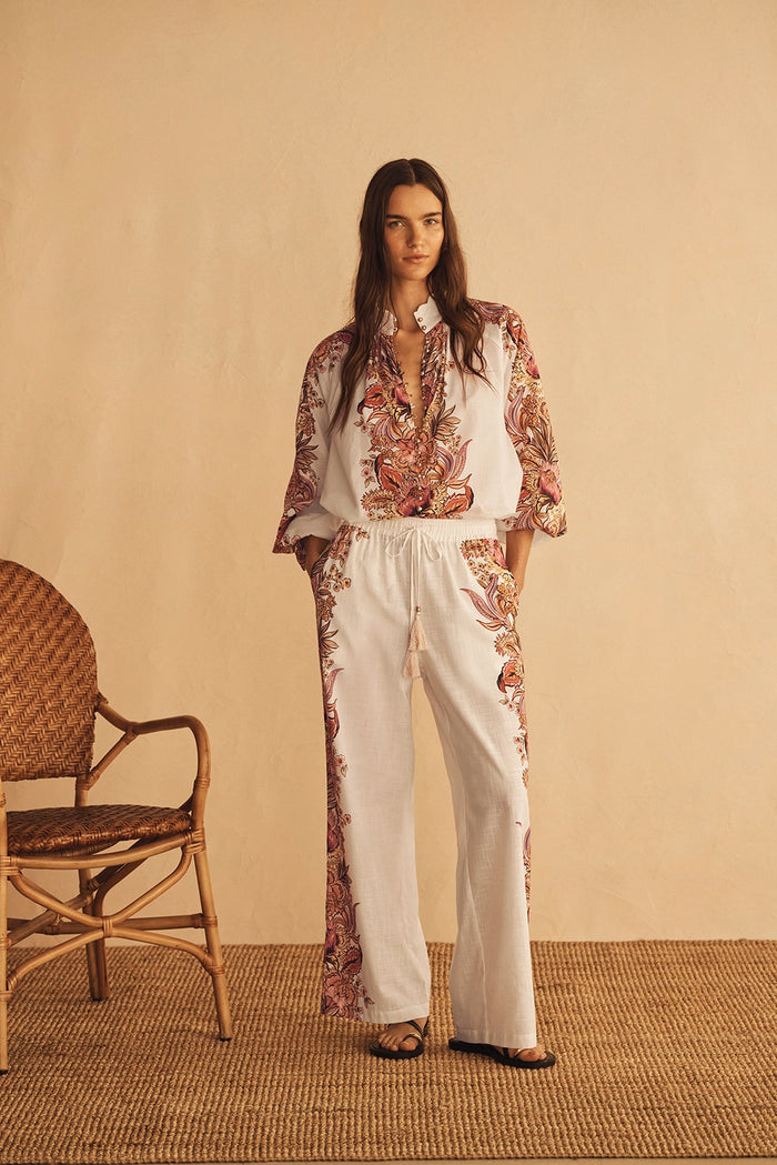 Aur Orceá | Bel Fiore Trellis Straight Leg Pant