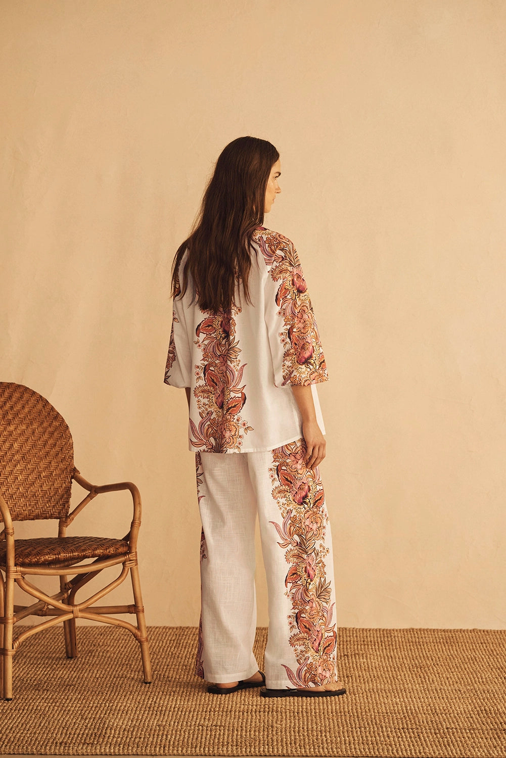 Aur Orceá | Bel Fiore Trellis Scallop Billow Sleeve Blouse