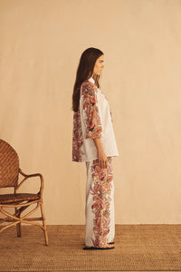 Aur Orceá | Bel Fiore Trellis Scallop Billow Sleeve Blouse