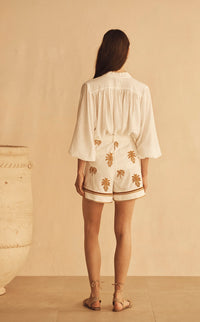 Aur Orceá | Bianca Scallop Billow Sleeve Blouse