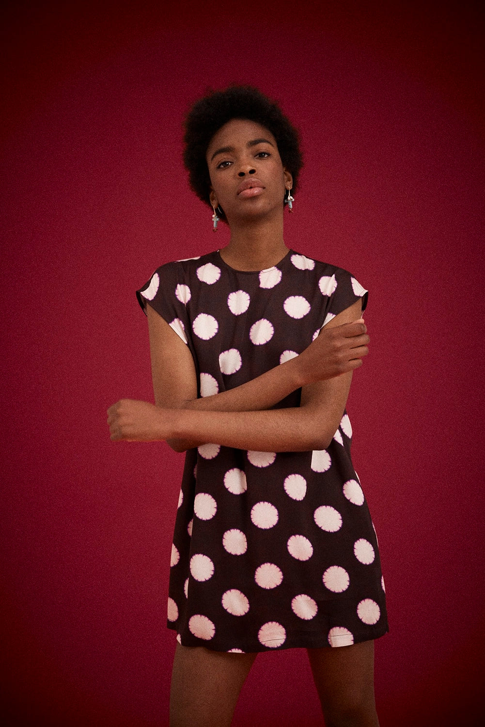 Kinga Csilla | Bowie Spot Shift Mini Dress