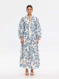 KIVARI | Bluebell Maxi Dress - Blue Ecru