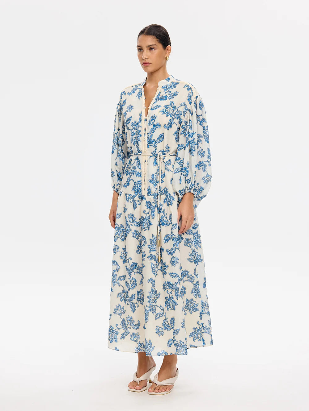 KIVARI | Bluebell Maxi Dress - Blue Ecru