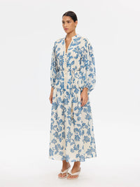KIVARI | Bluebell Maxi Dress - Blue Ecru