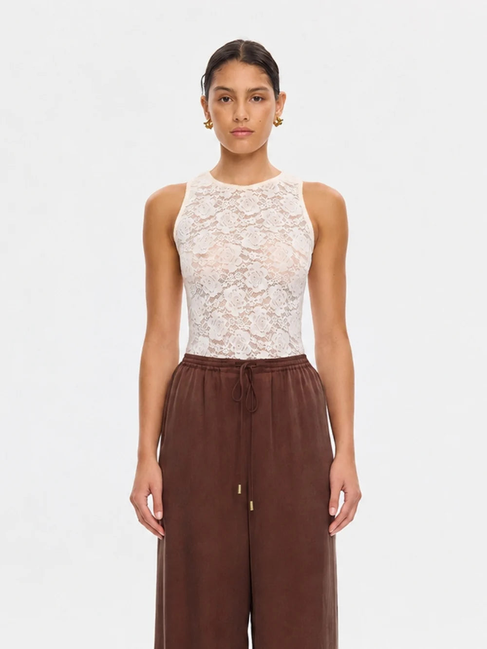 KIVARI | Bonnie Lace Tank - Ivory