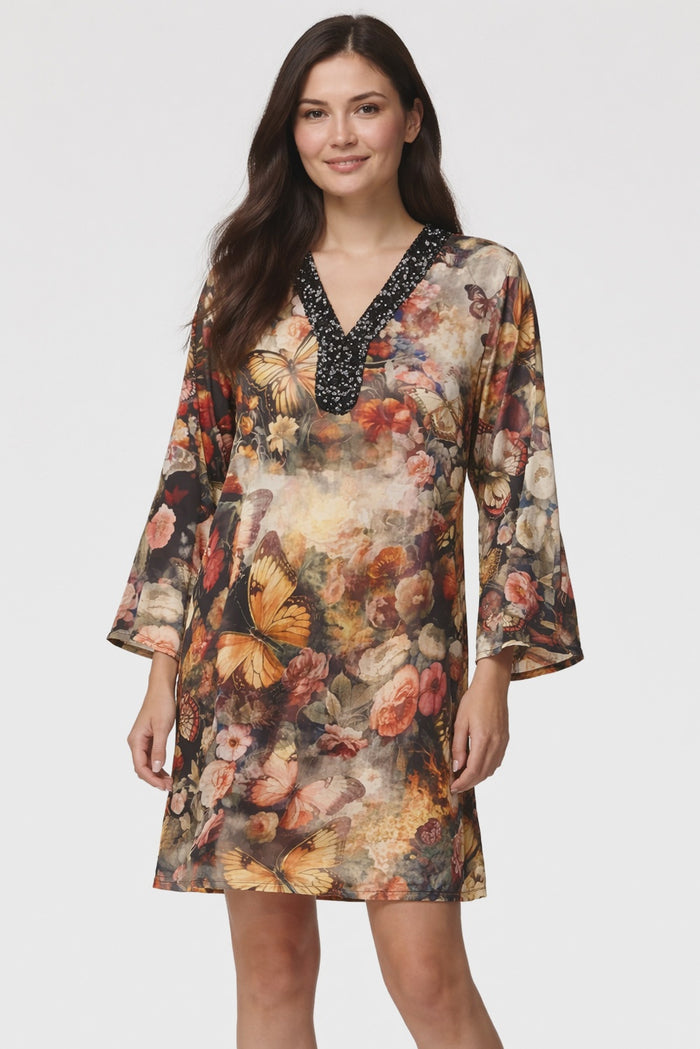 JOHNNY WAS | JUDITH MIDI DRESS - TEYROS C36225-O