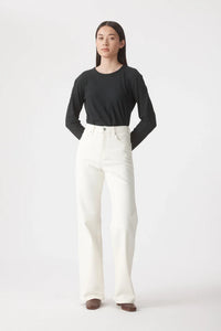 Outland Denim | Cindy High Bootleg Jean 29 - Soft White