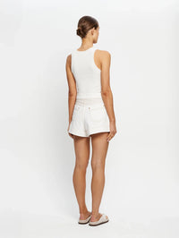 KIVARI | Cameron Denim Short - White