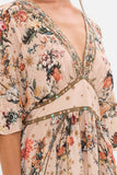 CAMILLA | Rose Garden Revolution Waisted Dress With Hem Ruffle