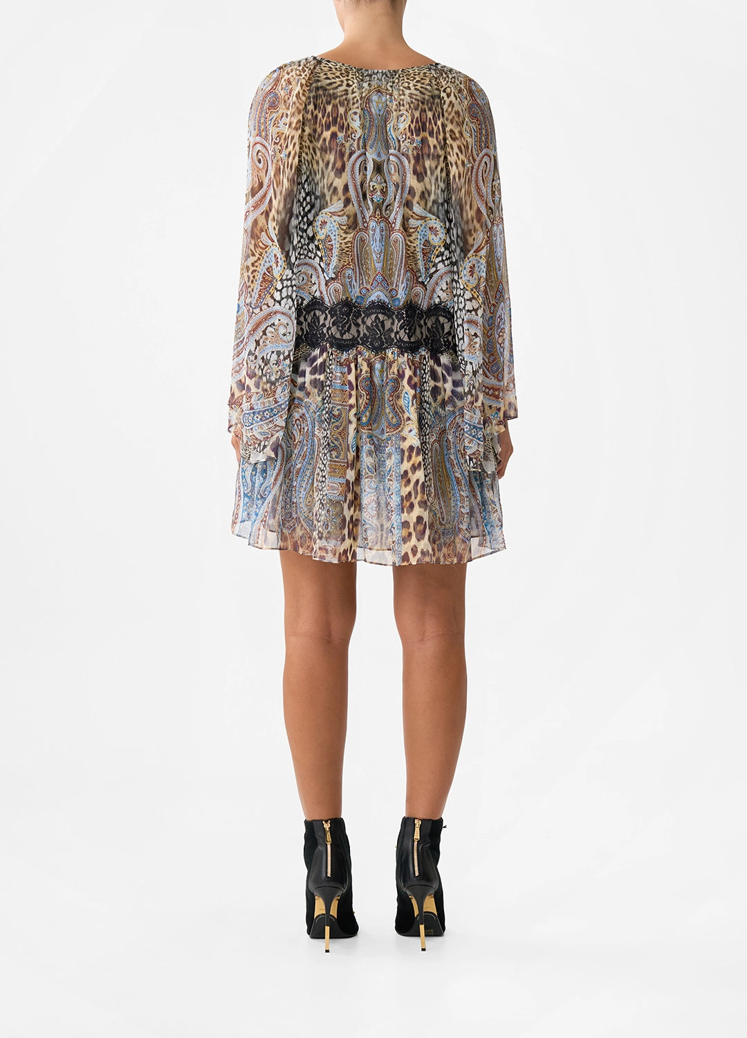 CAMILLA | ISTANBUL ANIMALIA RELAXED SHORT DRESS WITH DROPPED WAIST