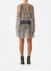 CAMILLA | ISTANBUL ANIMALIA RELAXED SHORT DRESS WITH DROPPED WAIST