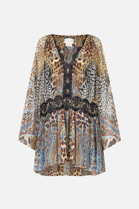 CAMILLA | ISTANBUL ANIMALIA RELAXED SHORT DRESS WITH DROPPED WAIST