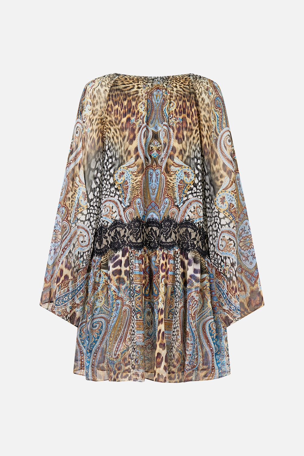 CAMILLA | ISTANBUL ANIMALIA RELAXED SHORT DRESS WITH DROPPED WAIST