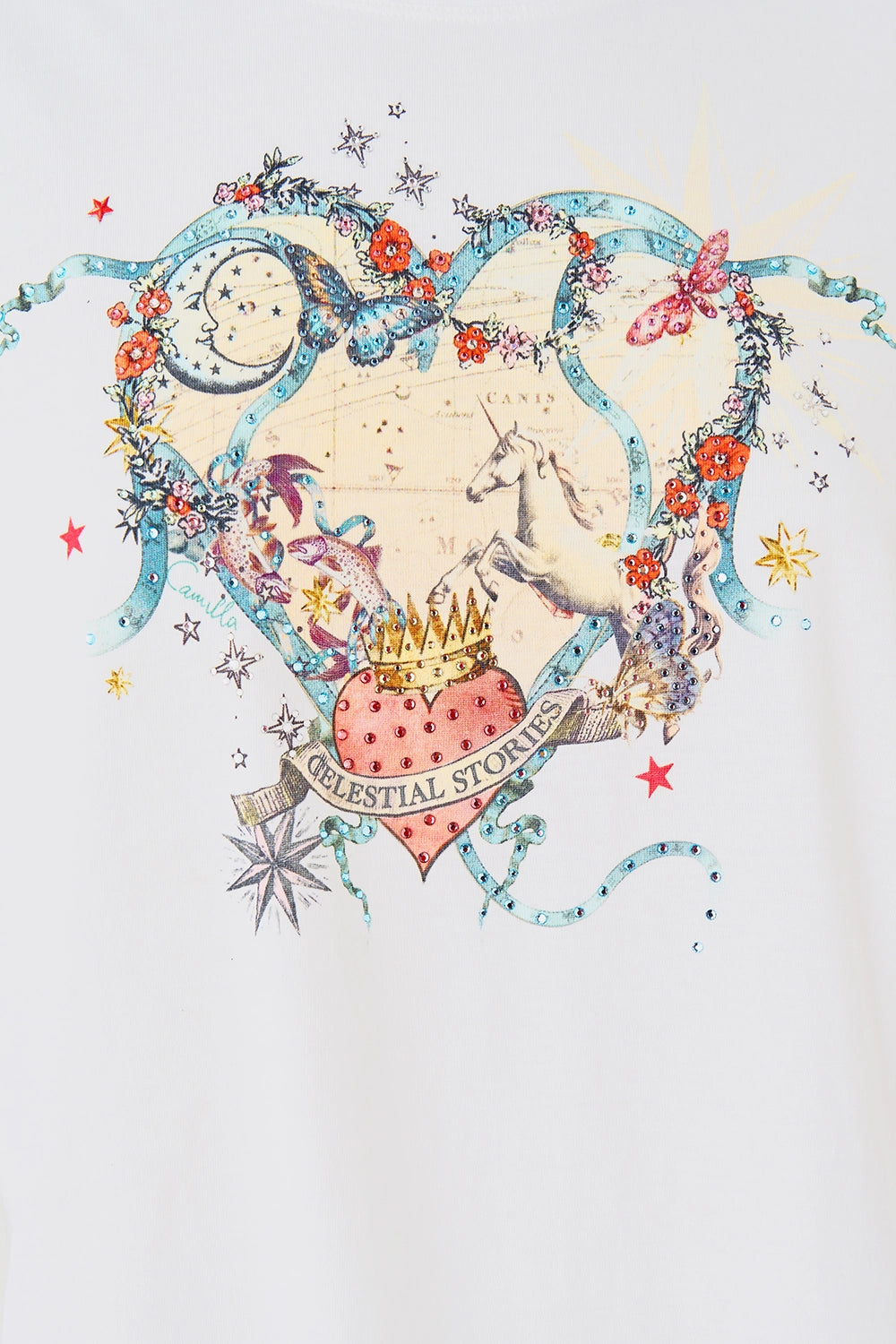 CAMILLA | HOUSE OF HOROSCOPES SLIM FIT ROUND NECK T-SHIRT