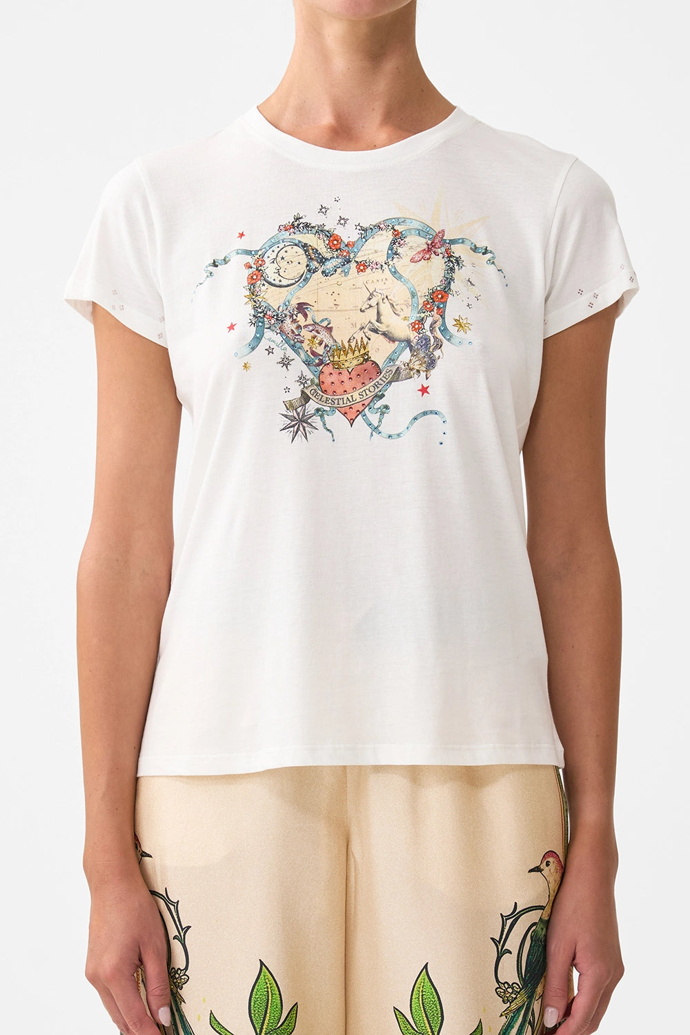 CAMILLA | HOUSE OF HOROSCOPES SLIM FIT ROUND NECK T-SHIRT