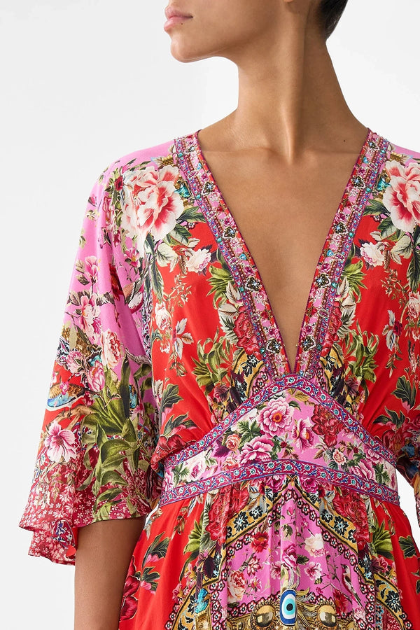 CAMILLA | HEIRLOOM EMPIRE WAISTED DRESS WITH HEM RUFFLE