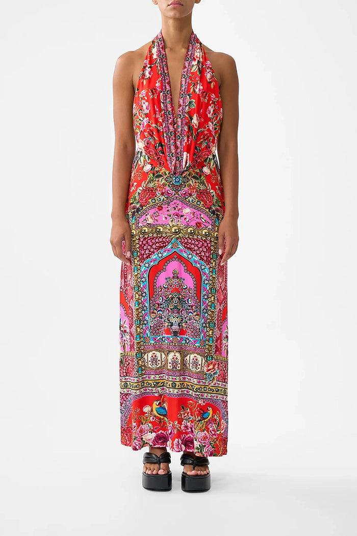 CAMILLA | HEIRLOOM EMPIRE DEEP COWL PLUNGE DRESS