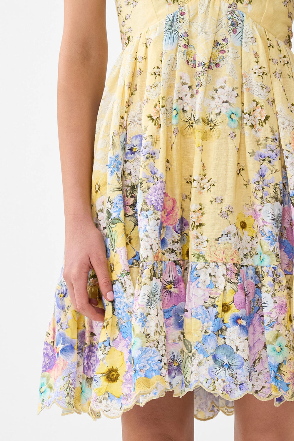 Camilla | Darling Buds Ruffle Hem Halter Short Dress Hollie Rose Camilla | Darling Buds Ruffle Hem Halter Short Dress Hollie Rose
