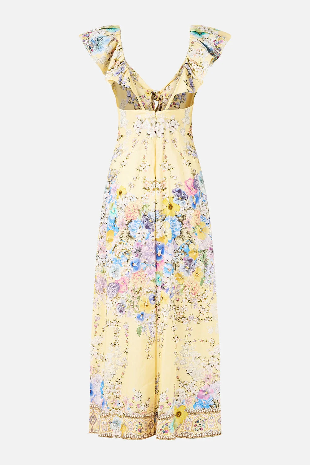 CAMILLA | DARLING BUDS TIE FRONT FRILL SLEEVE JUMPSUIT