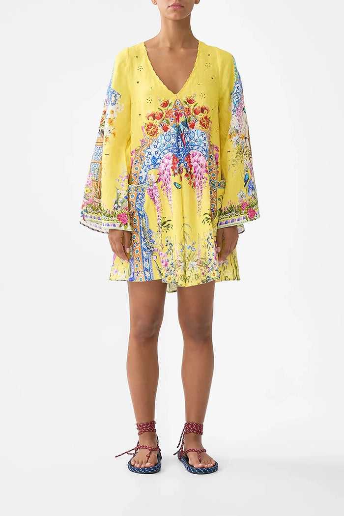 CAMILLA | SULTANAHMET SUMMER POCKET DRESS WITH LOW BACK & WIDE SLEEVES