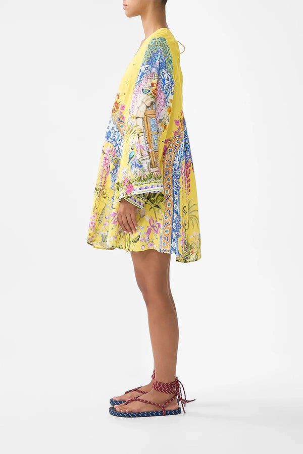 CAMILLA | SULTANAHMET SUMMER POCKET DRESS WITH LOW BACK & WIDE SLEEVES