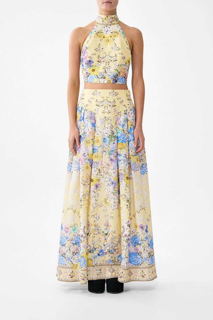 CAMILLA | DARLING BUDS HALTER TIE BACK TOP