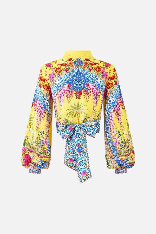 CAMILLA | SULTANAHMET SUMMER CROPPED WRAP SHIRT