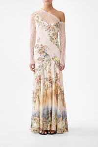 CAMILLA | TWILIGHT IN ISTANBUL LACE SPLICE ONE SHOULDER DRESS