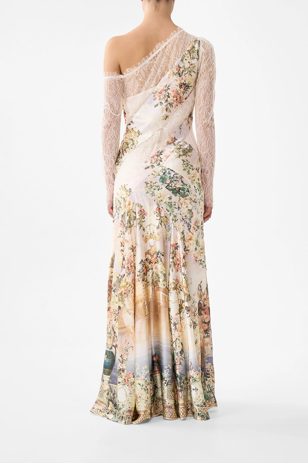 CAMILLA | TWILIGHT IN ISTANBUL LACE SPLICE ONE SHOULDER DRESS